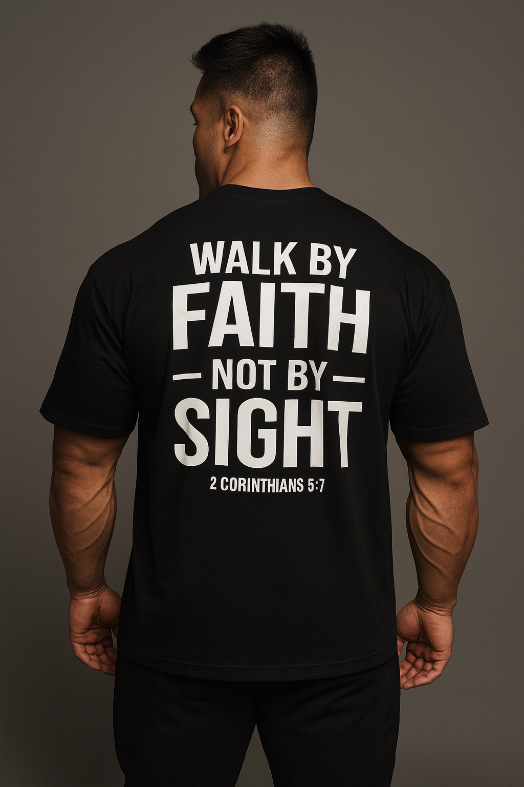 Walk by Faith, Not Sight – Drop Shoulder Streetwear T-Shirt